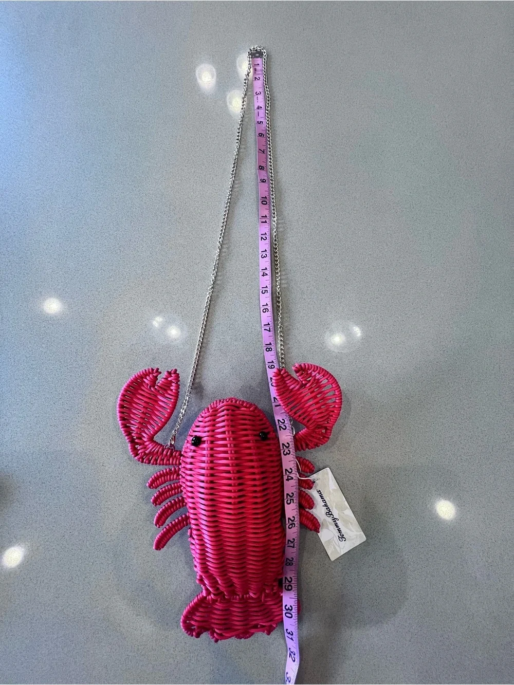NWT Tommy Bahama Viral Red Lobster Woven Wicker Crossbody Clutch Purse